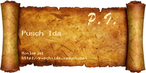 Pusch Ida névjegykártya